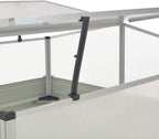 Galvanized Steel Greenhouse, 39.4"x39.4"x30.3", Black
