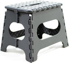 Avalon Multipurpose Folding Stool PVC Sturdy and Durable Home School Nursery Grey Small Folding Ladder (27 x 33 x 26.5cm)