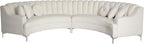Legend Vansen Semicircle Modular Curved Velvet Sectional Sofa,141.34”Oversized Arc Sofa,Modern Cloud-Like Deep Seat Couch for Living Room Apartment Office Conference Space (2, Cream)