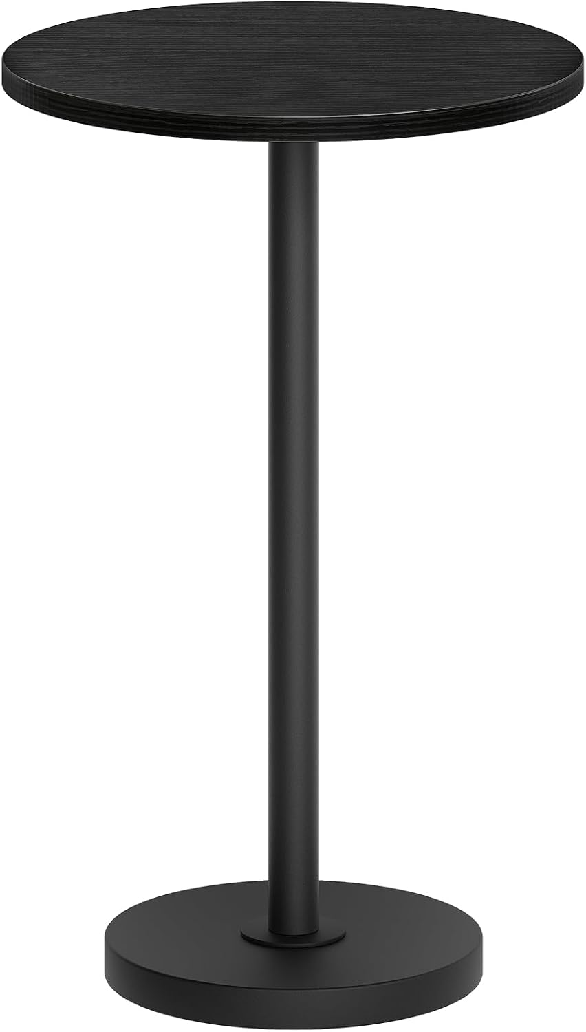 YATINEY Round Side Table, Small Drink Table, Pedestal Martini Table, End Table for Small Spaces in Living Room, Bedroom, Dormitory, Black ET30BB