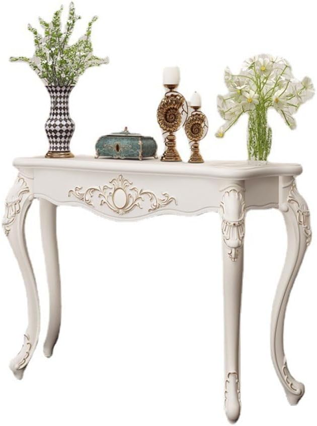 JITUIHOM Console Tables Table D'entrée Meuble Contre Le Mur Demi-Ronde Téléphone Décorative De Foyer Simple(47.24in)