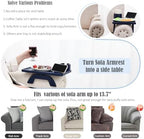 Nnewvante Couch Armrest Tray 3 in 1 Bamboo Clip-on Couch Table, Navy Blue, | Large 15.36"x9.85" Sofa Arm Table,Easy-Access 360°Rotating Cup and Phone Holder and Non-Slip Base