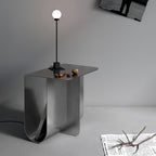 Stainless Steel Side Table with Storage, Modern Metal Coffee Table for Living Room, Bedroom, Office, Study & Guest Room, 15.7 x 11.8 x 15.0 Inches, Silver