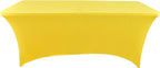 10-Pack 6ft Spandex Table Covers for Rectangle Standard Folding Tables - Wrinkle Resistant Stretch Tablecloths - Ultimate Fitted Table Protector for Parties, Banquet, Wedding