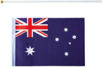Australia Flag Australian Flag, Small Mini Handheld Australia Flags on Stick, Ideal for Party Parades Sports Events Patriotic Festival Decorations
