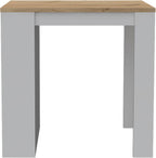 Kitchen Island with Three Drawers and Concealed Storage | Three open shelves for storage or decor display