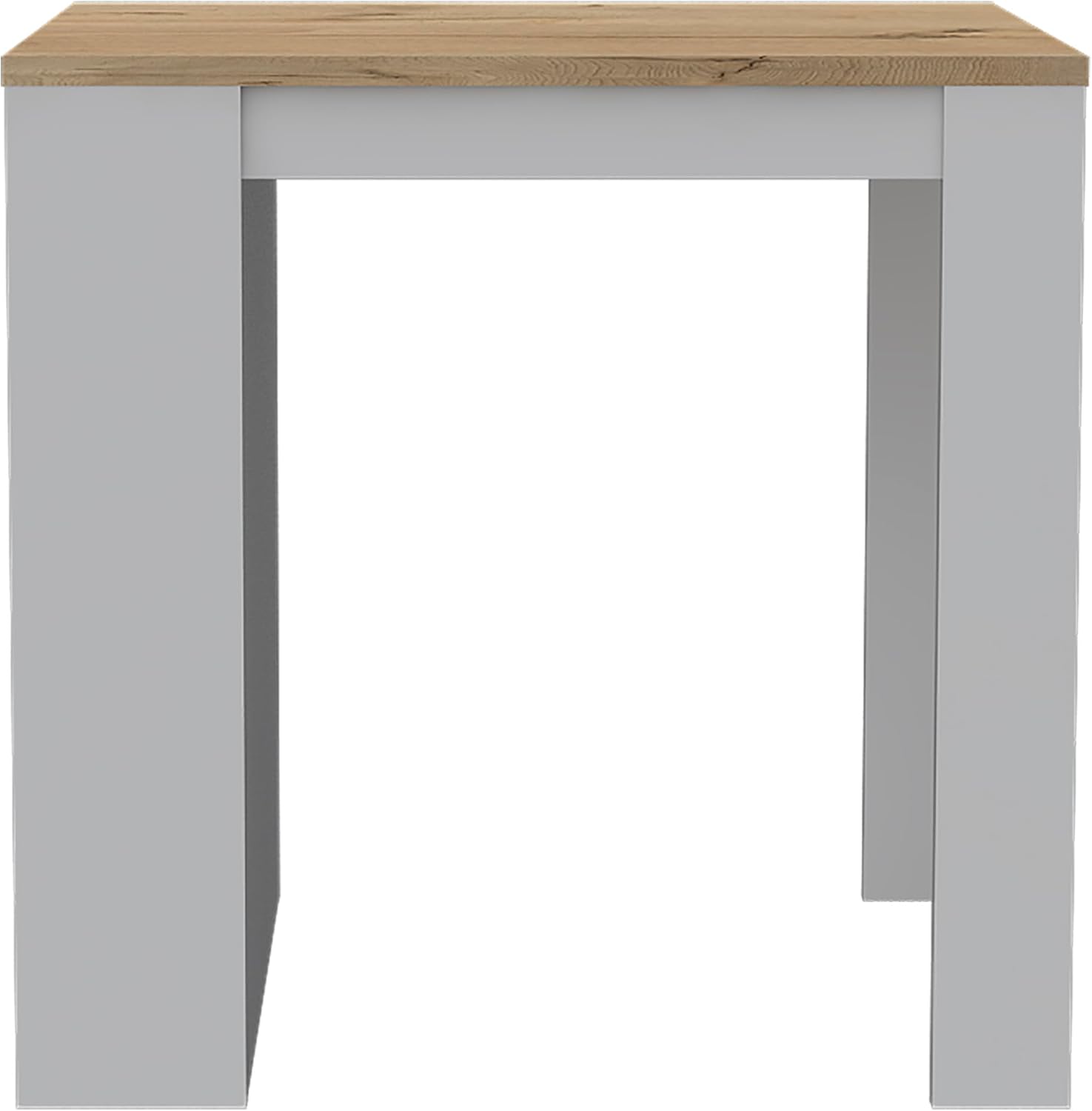 Kitchen Island with Three Drawers and Concealed Storage | Three open shelves for storage or decor display