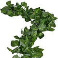 Unilove 84 feet 12 Pack Fake Vines Artificial Ivy Leaves Plants Hanging Greenery Plant Garland for Bedroom Office Wall Decor Indoor Outdoors (84Ft Artificial Scindapsus Leaves)