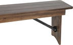 Flash Furniture Hercules 60x12 in Commercial Folding Bench, Rustic | Foldable Locking Legs, Farmhouse, Rustic