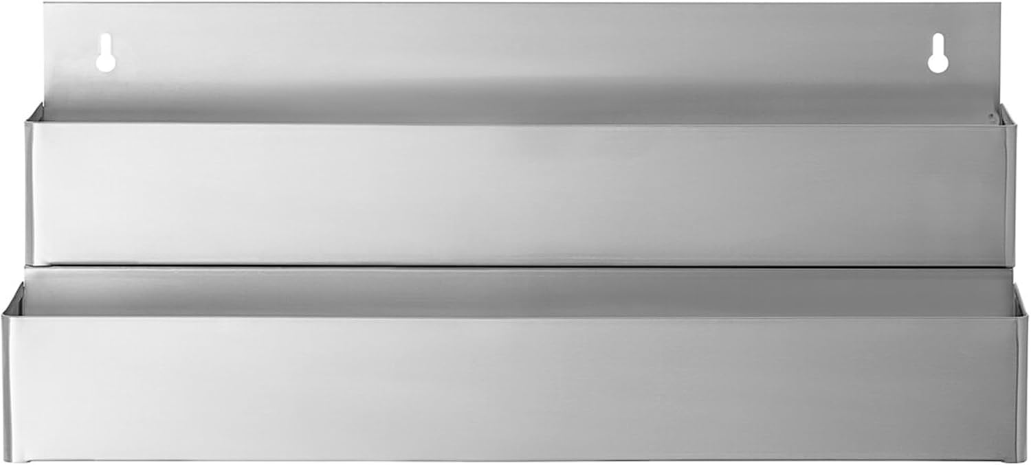 PRO&Family 30" Commercial Stainless Steel Liquor Display Rack, Bar Bottle Organizer, Heavy Duty Countertop & Underbar Shelf for Bars, Restaurants, Home Bar, Beverage Stations