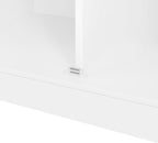 RUNNA 40.2x20x71.3inch High Freestanding Kitchen Pantry Large Cupboard Storage Cabinet with 2 Drawers, 2 Adjustable Shelves, 8 Door Shelves for Kitchen, Dining Room (White#046)