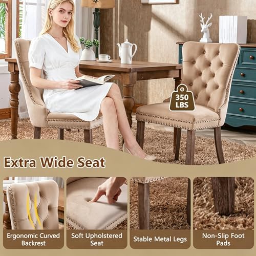 79" Dining Table Set for 8,Large Rectangular Dining Table Set for 8 with Cushioned Chairs,Modern Mid-Century Wood Dining Room Table Set for 8,Ideal for Dining & Gatherings (Walnut)