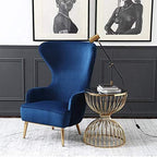 Telephone Table, Marble Round Metal Side Table,Living Room Sofa Side Table,Telephone Table,Hourglass Shape,for Living Room,Champagne Gold (Color:Champagne Gold,Size:19.68