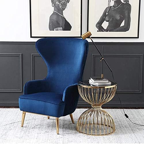 Telephone Table, Marble Round Metal Side Table,Living Room Sofa Side Table,Telephone Table,Hourglass Shape,for Living Room,Champagne Gold (Color:Champagne Gold,Size:19.68