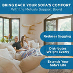 Meliusly Couch Cushion Support Board for Sagging Sofa Cushions (24x72) | Deep Seat Support Under Cushions - Heavy Duty Wood Board for Loveseat & Sectional, for Sagging Couch and Sofa Seats