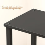 TUTOTAK End Table, Set of 2, Side Table, Nightstand, 2-Tier Storage Shelf