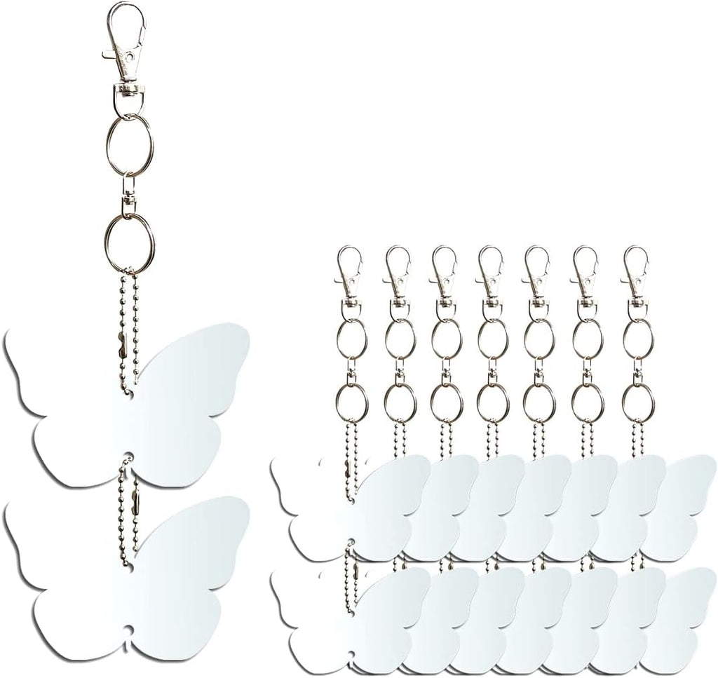 Keep Birds Away Mirror Disc, Hanging Reflectors to Scare Birds Away from Your House and Garden, 16 Butterfly Discs