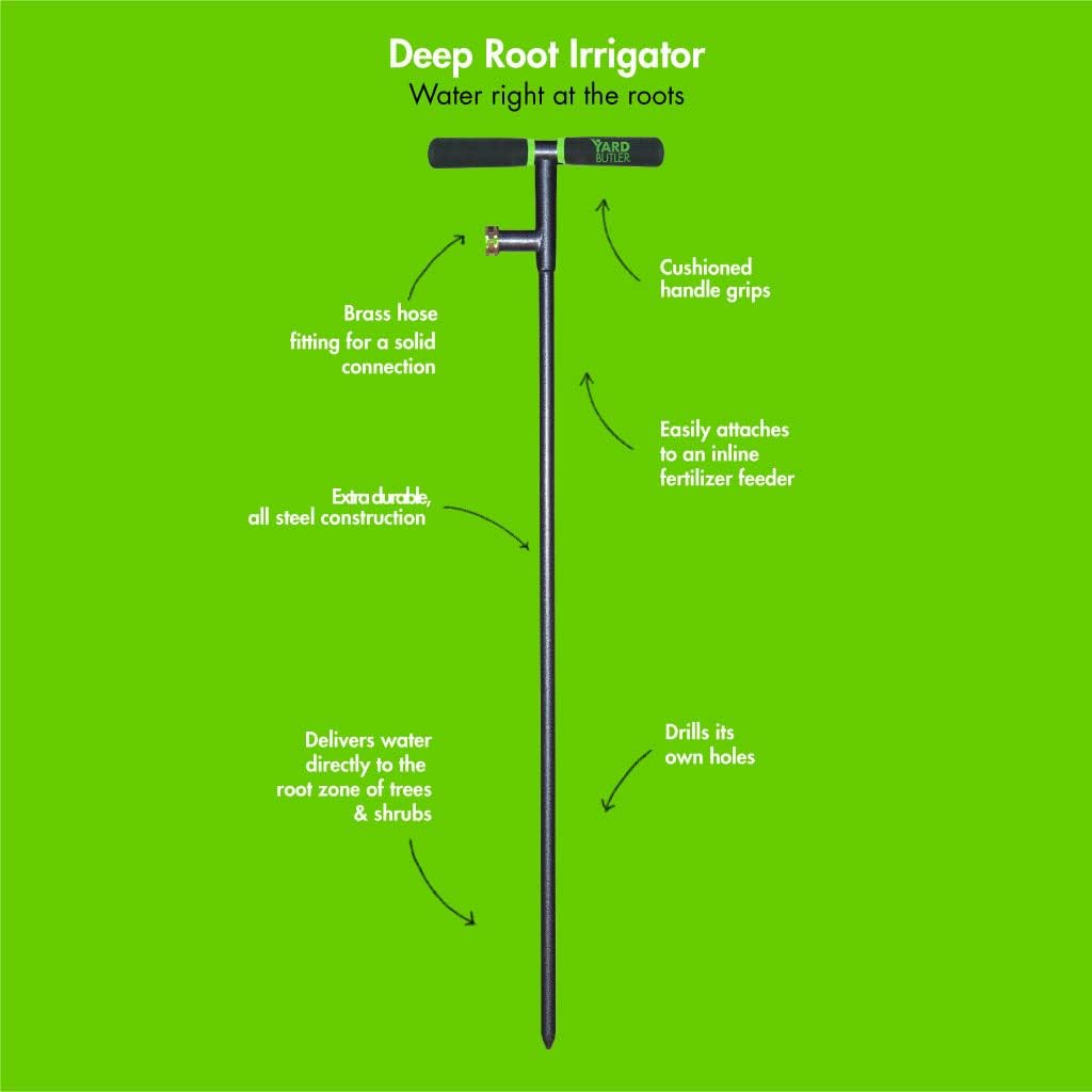 Yard Butler Aerators - Durable for Easy Lawn Care & Healthy Growth - Prevent Lawn Damage by Breaking Up Compaction - Ergonomic Gardening Tool, Aerator & Irrigator Bundle