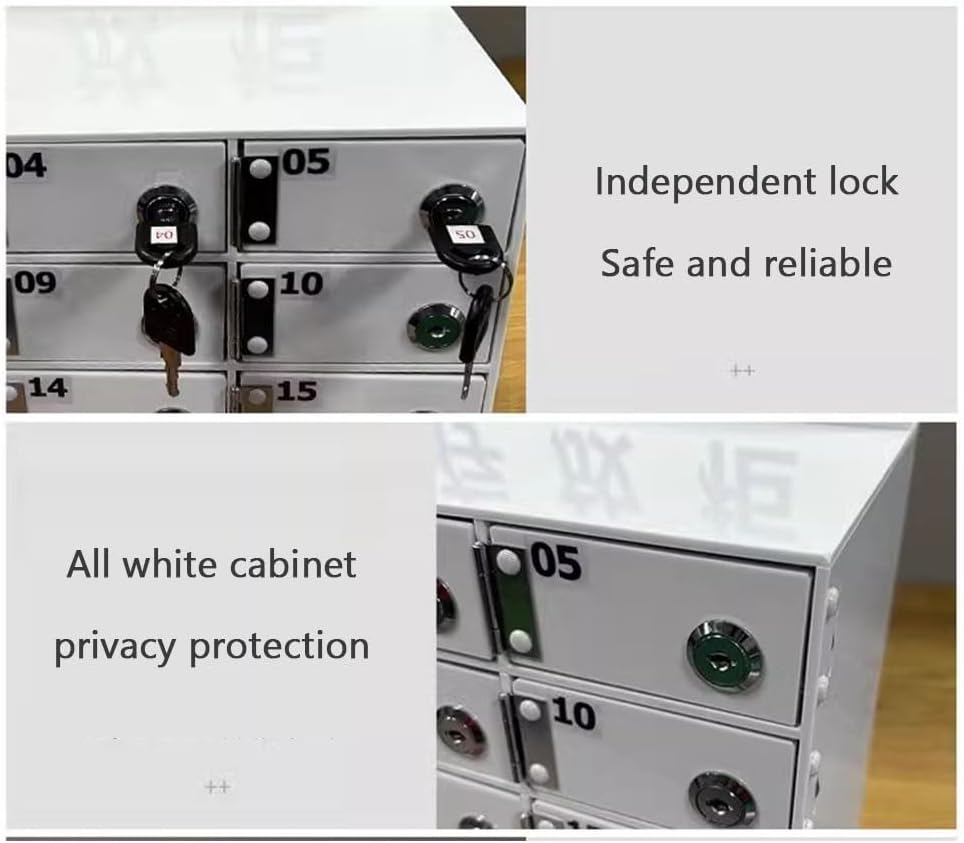 Acrylic Phone Storage Cabinet with 50 Lockable Slots Secure Mobile Device nizer for Offices Schools and Events - Perfect for Enhanced Safety and nization