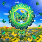 Butterfly Wind Spinner-3D Metal Hanging Wind Spinners, Perfect Ornament Gifts for Women/Men, 12 Inch Spinfinity Wind Spinner for Outdoor & Indoor Decorations, Yard Art, Garden Decoration