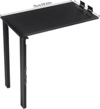 Wall Mounted Folding Table, Solid Wood Multi-Layer Fold Down Desk 132lbs Load-Bearing, Space-Saving for Kitchen, Home Office & Small Spaces (Black)