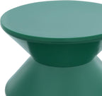 Plastic Side Table - Modern Round Multi-Layer End Table for Sofa, Bedroom & Apartment, Nightstand with Vintage Design (Green)