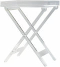Acrylic Side Table Folding Tray Tables Modern End Table Clear Table Folding TV Tray Table for Living Room Kitchen Bedroom Garden
