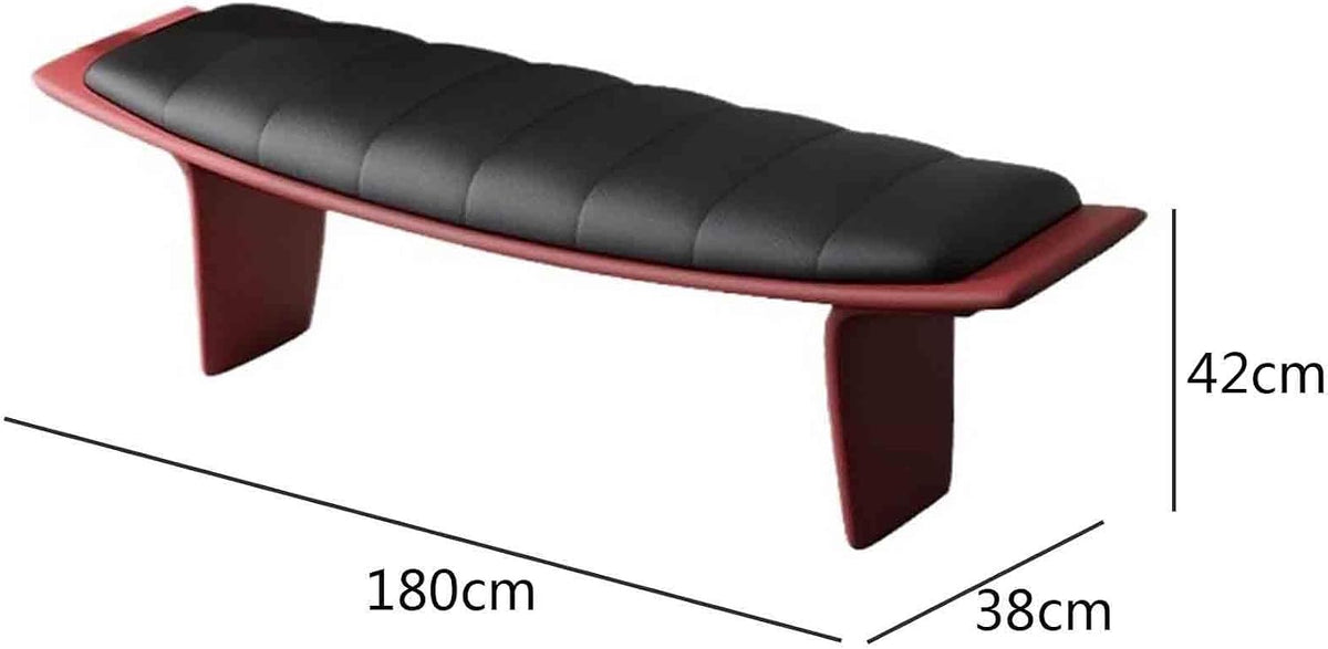 Modern Metal Living Room Shoe Changing Stool Bedroom Leather Upholstered Bed end Entryway(XXL)