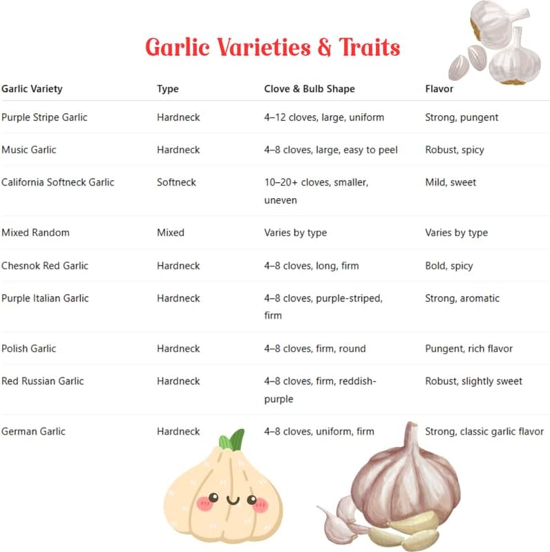 1 Pound Garlic for Planting in Fall Hardneck, 8-10 Chesnok Red Garlic Bulbs for Planting, Fresh and High Yield Bulb Variety Pack, Hardy and Fast Growing
