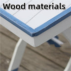 Wooden Ship Shape Side Table, Small Tables for Small Spaces, End Table for Living Room, Bedroom, Balcony, Modern Side Table, Foldable Accent Table with Oar Legs