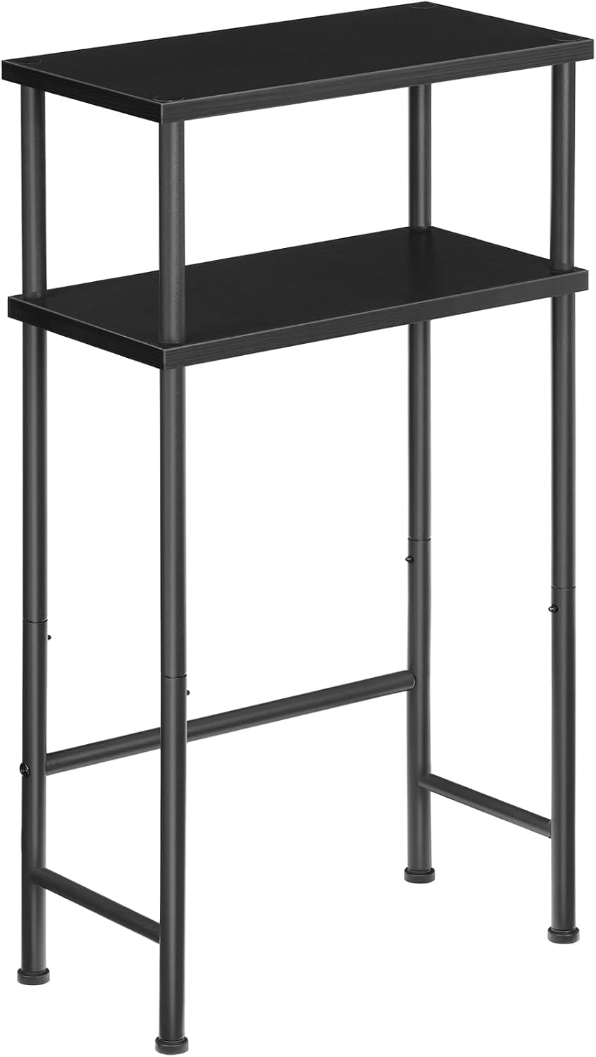 HOOBRO Narrow Console Table for Small Space, 15.7" Entryway Table with Storage, 2 Tier Sofa Table with 2 Shelves, Skinny Console Table for Entryway, Hallway, Living Room, Foyer, Black BB40XG01