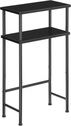HOOBRO Narrow Console Table for Small Space, 15.7" Entryway Table with Storage, 2 Tier Sofa Table with 2 Shelves, Skinny Console Table for Entryway, Hallway, Living Room, Foyer, Black BB40XG01
