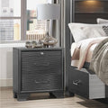 Grey Nightstand with 2-Drawer,for Small Spaces