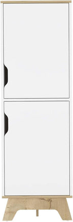 British Single Kitchen Pantry, Four Storage Shelves, Double Doors Cabinets