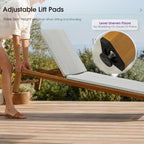PURPLE LEAF Extra Wide French PE Rattan Patio Chaise Lounge Set of 2, Grey | Extra Wide Fits Heavier Users, Fade-proof Wicker, Matte Teak Wood-Grain Rustproof Aluminum, 5 Recline, Non-Slip Pads, 440 lbs