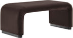 Modway EEI-6735-BLK-CHB Koda Performance Velvet Waterfall Ottoman, Black Chocolate Brown