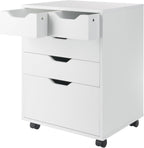 Winsome Halifax Mobile Storage Cabinet with 5 Drawers in White, Stylish & Functional Home Storage Cabinet for Filing, Kitchen Organization, Moveable Furniture for Office, Dorms, Apartments