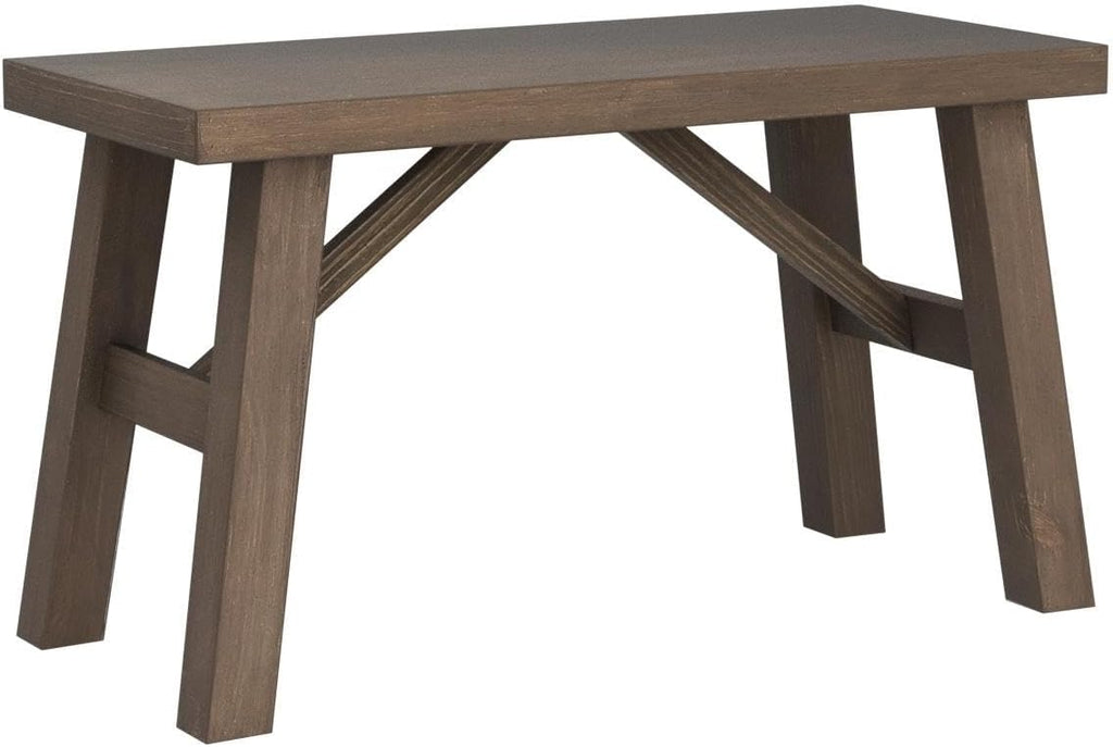 Wnutrees Sawmill Solid Wood Bench, 30" Farmhouse Entryway Bench, Natural | Rustic Hallway Seat for End of Bed, Living Room, Dining Area, Handcraft Finish