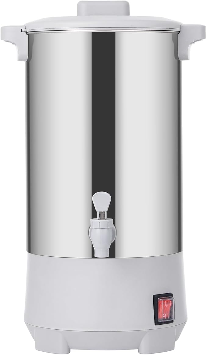 SYBO Commercial Grade Stainless Steel Percolate Coffee Maker Hot Water Urn for Catering, 30-Cup, 3.5L, Grey