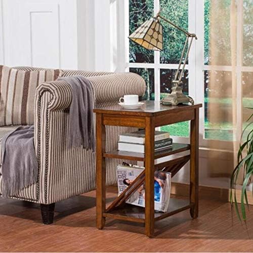 Telephone Table, American-Style,Telephone Table/Magazine Table,Sofa/Chair Side End Table,for Small Space,Corner Multi-Function Small Table(Color:Brown,Size:20.0714.1724.4