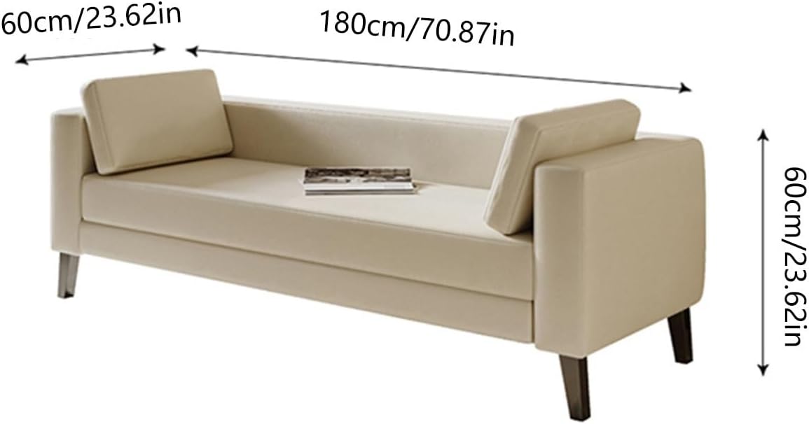 Modern Cloth Bedroom Bench for End of Bed, Modern Upholstered Ottoman Long Entryway for Bathroom Living Room Foyer Indoor Entryway(Beige)