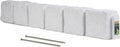 Beuta Landscape Edging | Garden Edging Border | Faux Stone Blocks for Lawn Edging, Flower Beds & Yard Edging – 1 Pack | Each Section Has 6 Blocks 48" L x 4" W x 6.5" H | 2 Spikes | Limewash