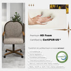 Chromcraft D7775 4pc Swivel Tilt Kitchen Dining Chair - Bronze-Chestnut | Premium Seating with Caster Wheels and Wooden Arms - Classic Rolling Comfort for Dining Room Elegance