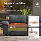 HERA'S HOUSE 2 Pieces Modular Loveseat Couch & 3-Seat Sectional Sofa Set