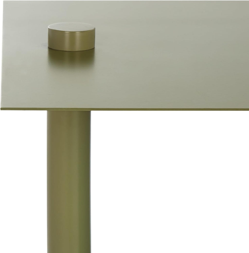 SAFAVIEH Couture Collection - Aldwyn Olive Green Metal Accent Table, Modern Fully Assembled Side Table (SFV6803B)