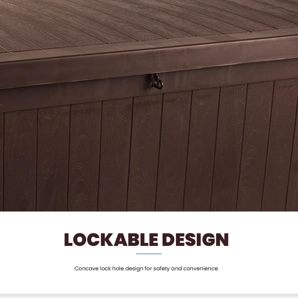 Large Outdoor Storage Box Lockable Organization and Storage Box Waterproof for Furniture Outdoor Cushions Garden Tools