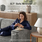 Novilla 109" Modular Sectional Sofa, No Assembly Cloud Sectional Couch with Smarts Coil® Support, Chenille Fabric L Shape Couch for Living Room Apartment, Dark Gray(R-Arm 4 Seat w/ 1 Ottoman)