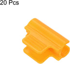 uxcell Greenhouse Clamps for 5/8inch PVC Pipe, 20pcs Greenhouse Film Clamps Shading Net Rod Clip Garden Hoops for Row Cover, Greenhouse Plastic Sheeting(Orange)