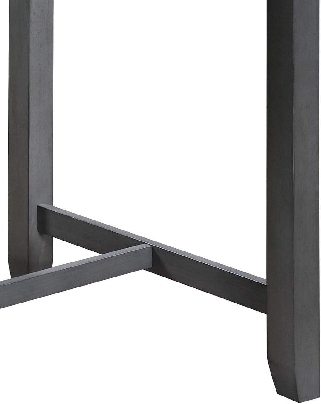 Modern Gray Finish Counter Height Dining Table with USB Ports and Shelves Perfect for Compact Homes