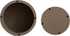 Nesting Coffee Table Set of 2, Modern Round Coffee Table, Wooden Circle Accent Tables for Small Spaces Living Room Bedroom Balcony Office Drum Side Table, Brown Burl